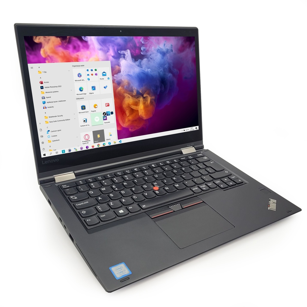 Portátil Lenovo YOGA 370 i7-7500U 8GB RAM 256GB SSD 13.3" FHD Dotyk Czarny Clase A Reacondicionado